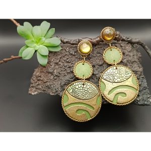 Statement Snake Skin Polymer Clay Earrings