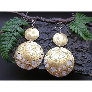 Red Carpet Everyday! Gold & Silver Metal Lace Earrings