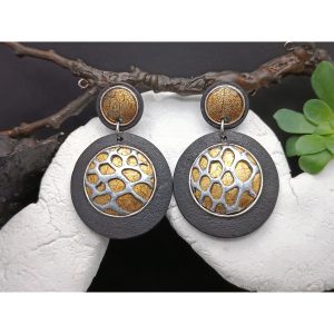 Bonito! Lace Design Polymer Clay Statement Earrings